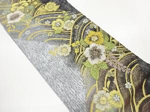 辻が花に波模様織出し袋帯